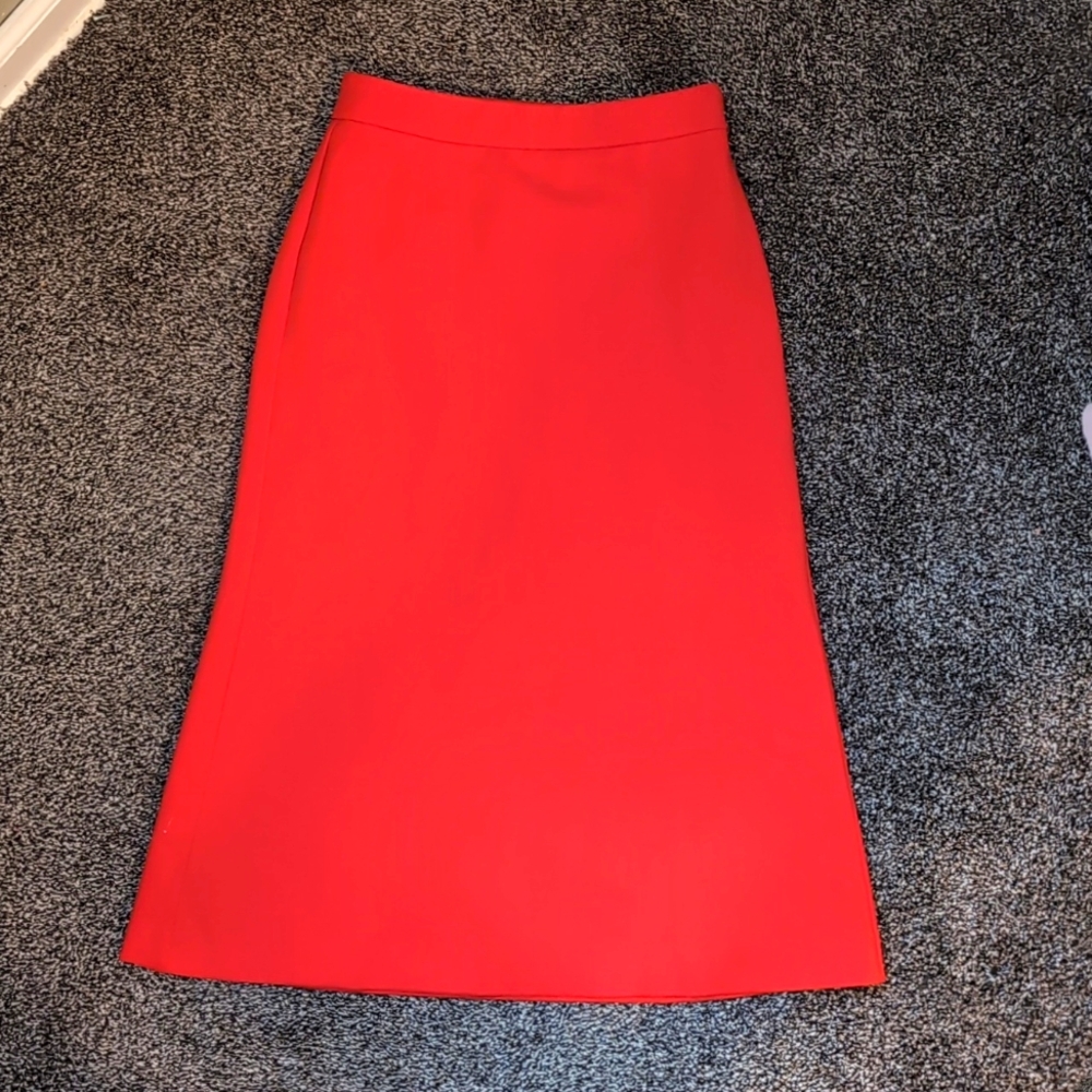 J Crew midi skirt in coral